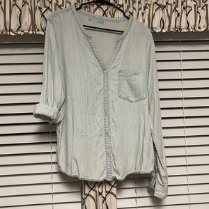 Jean Button Up with Crocheted back